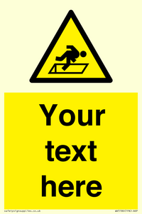 Custom Warning Hatch Sign